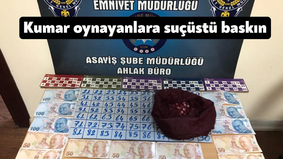 Kocaeli’de kumar oynayan 6 kişiye suçüstü yapan polis ekipleri, iş