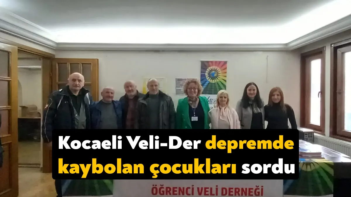 Kocaeli Veli-Der tarafından yapılan basın açıklamasında, depremde binin üzerinde çocuğun
