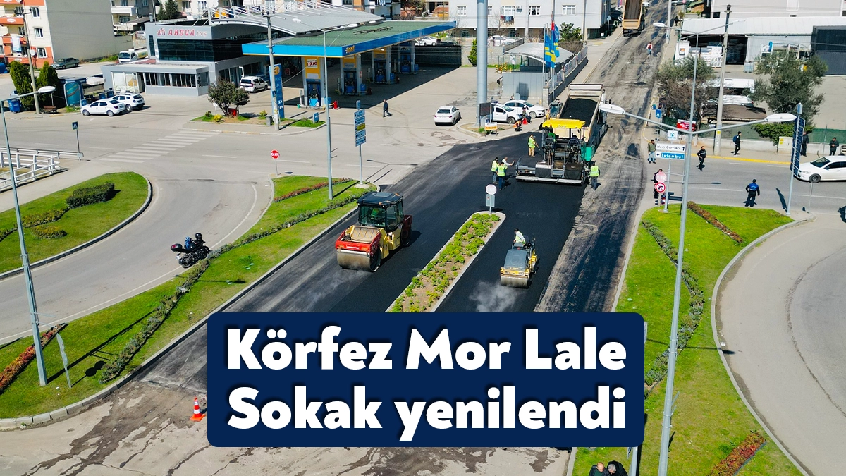 Körfez Belediyesi, D-100 yan yolda Hacı Osman Mahallesi’ne giriş ve