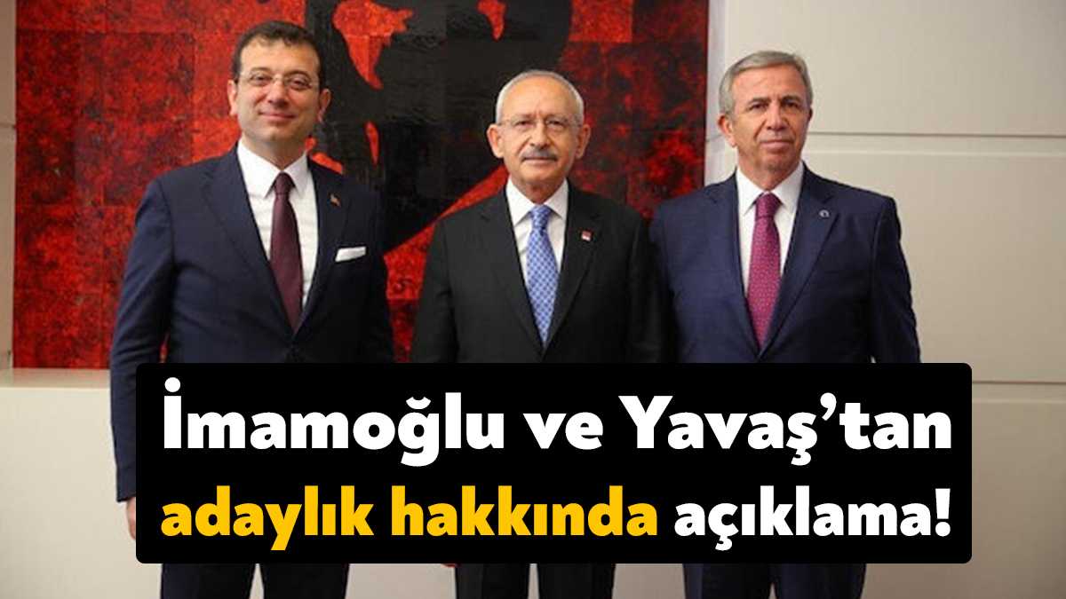 İBB Başkanı Ekrem İmamoğlu ve ABB Başkanı Mansur Yavaş, 'adaylık'