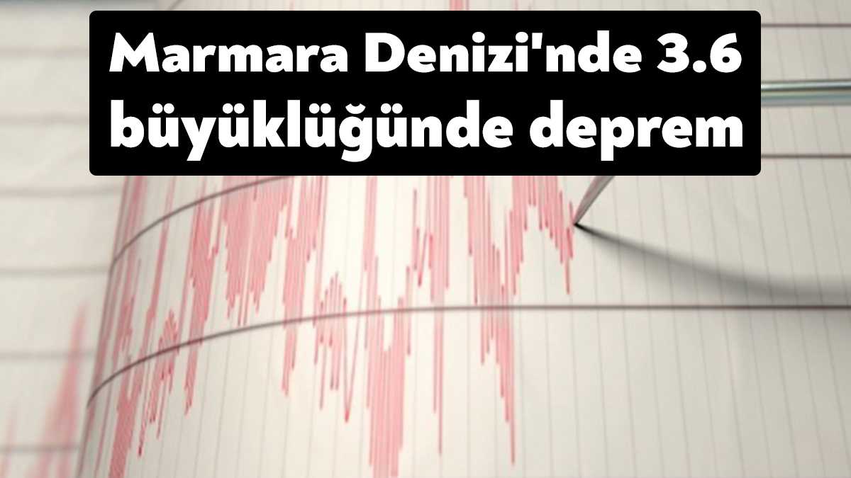 AFAD'ın verilerine göre saat 11.36'da merkez üssü Marmaraereğlisi açıkları olan