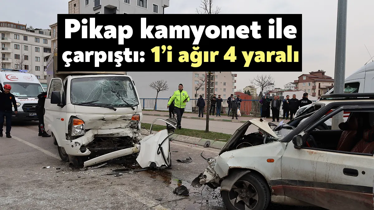 Kocaeli’nin Çayırova ilçesinde sürücüsünün kontrolünden çıkarak refüjü aşan pikap,