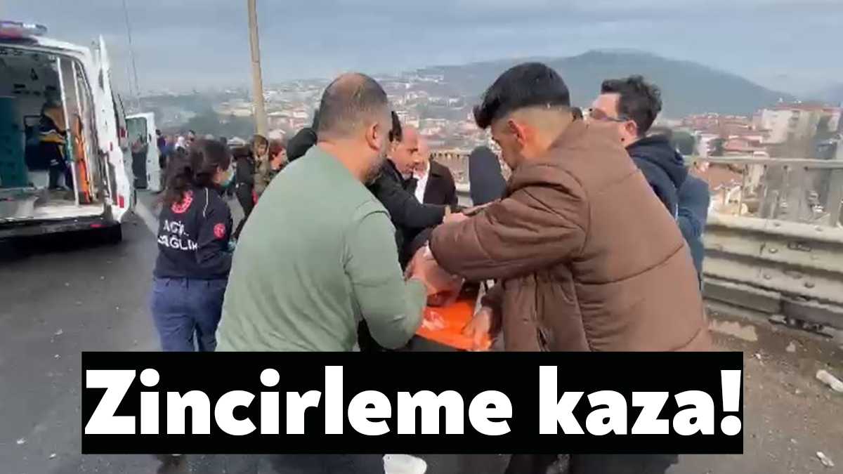 TEM Otoyolu Kocaeli geçişinde zincirleme kaza meydana geldi. Kazada çok