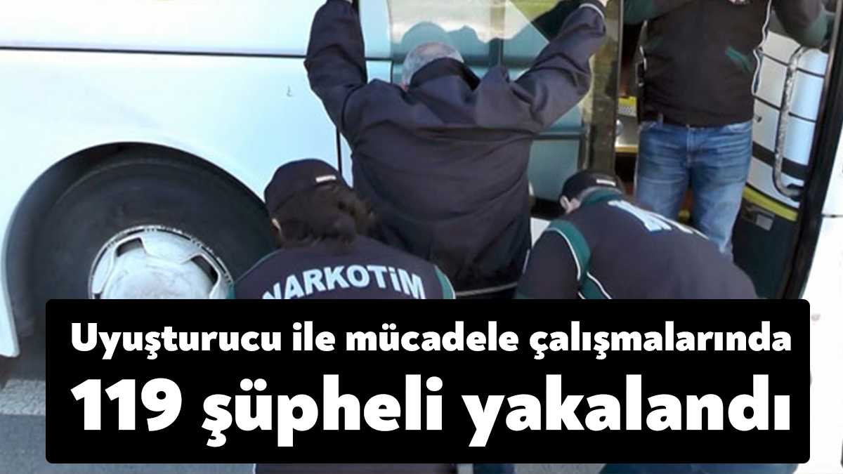 Kocaeli'de polis ve jandarma ekiplerinin bir haftada yürüttüğü uyuşturucu ile