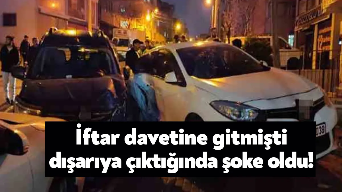 Kocaeli'nin Gebze ilçesinde hafif ticari araç, park halindeki 2 otomobile