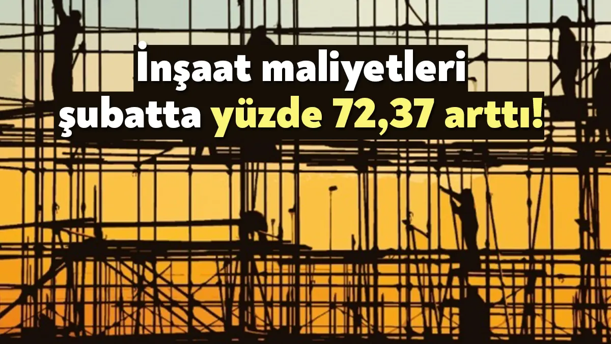 İnşaat maliyet endeksi, 2023 Şubat'ta bir önceki aya göre yüzde