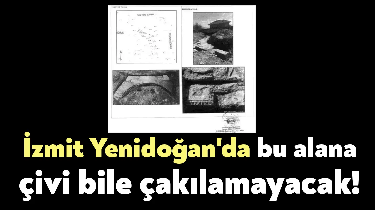 nidoğan Mahallesi'nde tescilsiz 808 ada 6 parselde sondaj kazısı sonucu