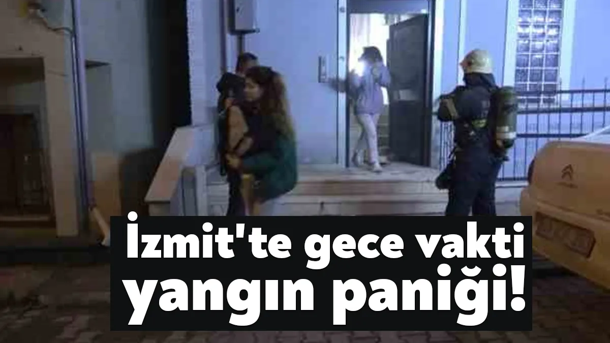 Kocaeli’de 4 katlı binanın zemin katındaki elektrik panosunda çıkan yangın