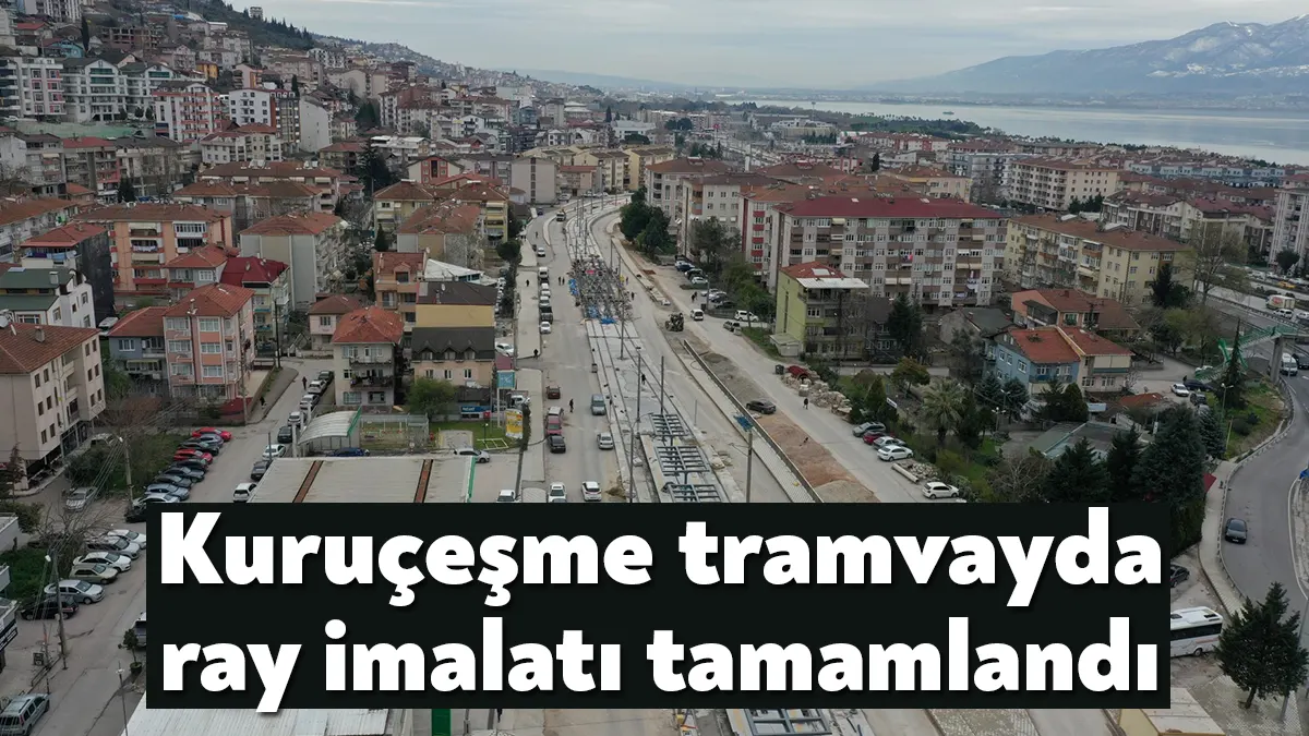 Büyükşehir’in Kuruçeşme tramvay projesinde ray imalatları tamamlandı. Üstyapı imalatları devam