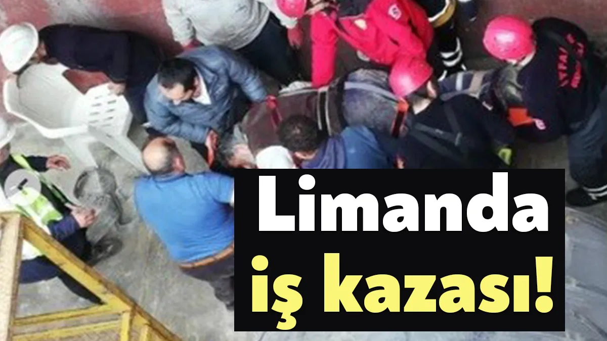 Kocaeli’de bir limanda iş kazası geçirip sıkışan işçi itfaiye