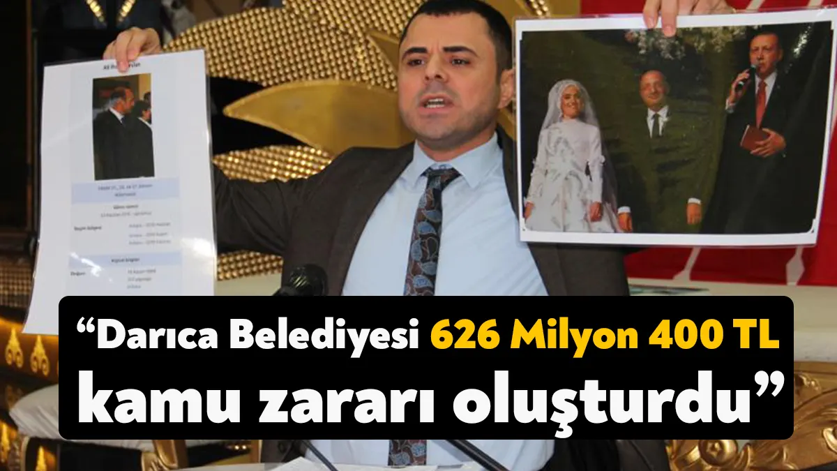 Darıca Belediyesi CHP Grup Başkanvekili Özkan Sarıtoprak, “Darıca Belediyesi’ne ait