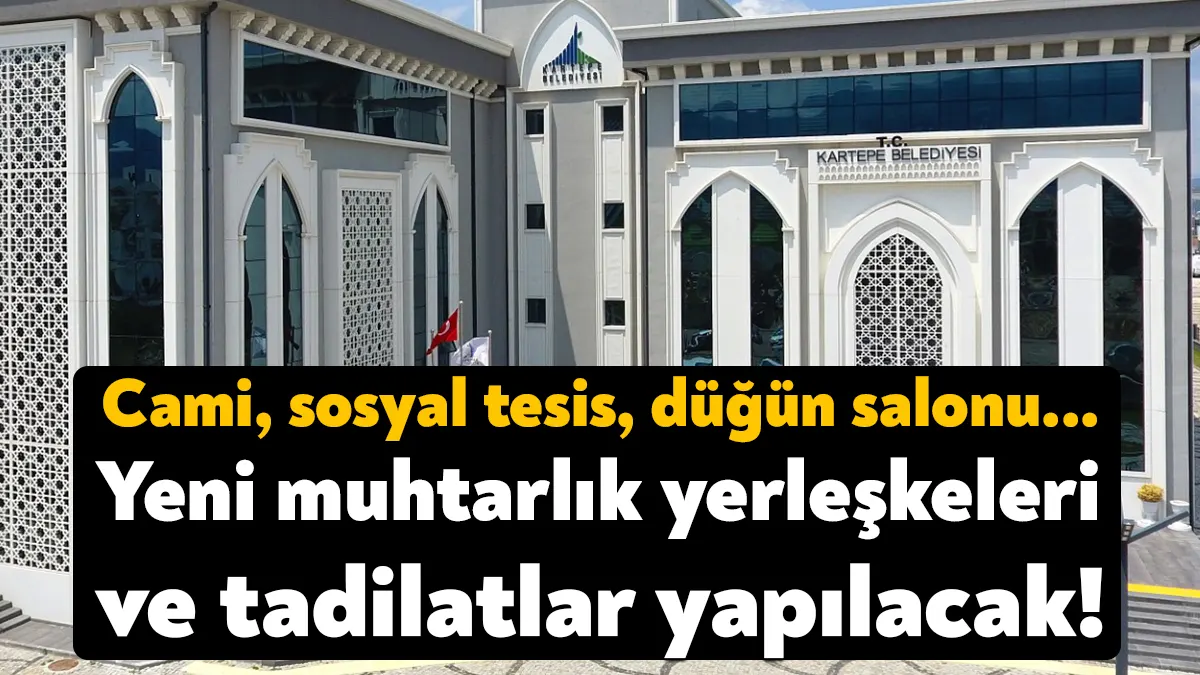 Kartepe Belediyesi, 8 adet binanın tadilat ve yapımı için ihaleye
