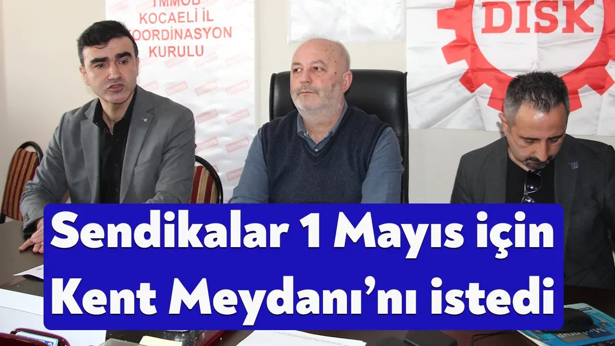 DİSK, KESK, TMMOB ve TTB Kocaeli Şube temsilcileri yaptıkları basın