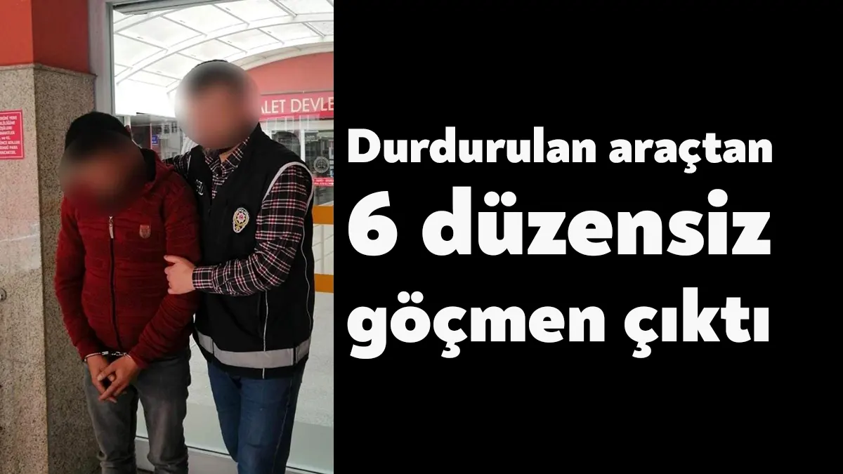 Kocaeli'nin Kartepe ilçesinde durdurulan araçta 6 düzensiz göçmen yakalandı. Olaya