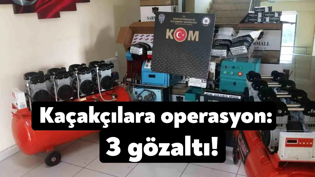 Kocaeli'nin Gebze ilçesinde iş yeri ve ikamette polis ekiplerince yapılan