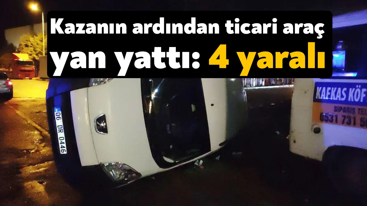 Darıca'da kavşakta otomobil ile hafif ticari araç çarpıştı. Ticari araç