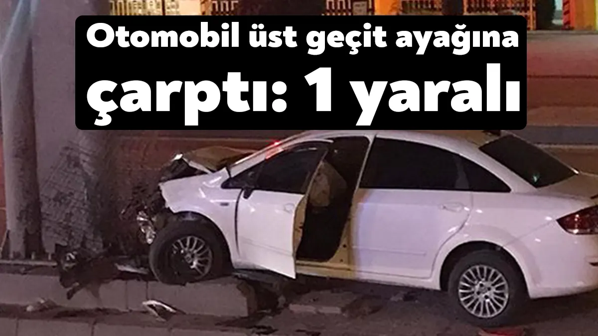 Kocaeli'nin Dilovası ilçesinde sürücünün direksiyon hakimiyetini kaybetmesi neticesinde otomobil üst