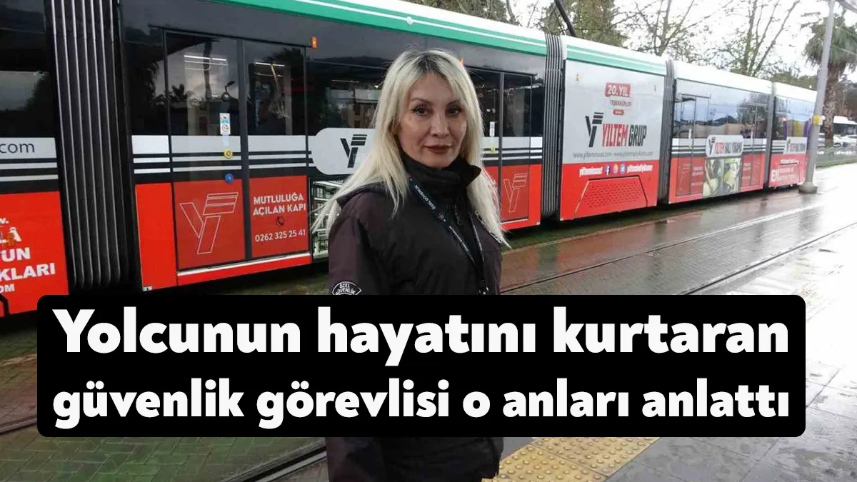 Kocaeli’de karşı perona geçmeye çalışan yolcu, güvenlik görevlisinin dikkati sayesinde