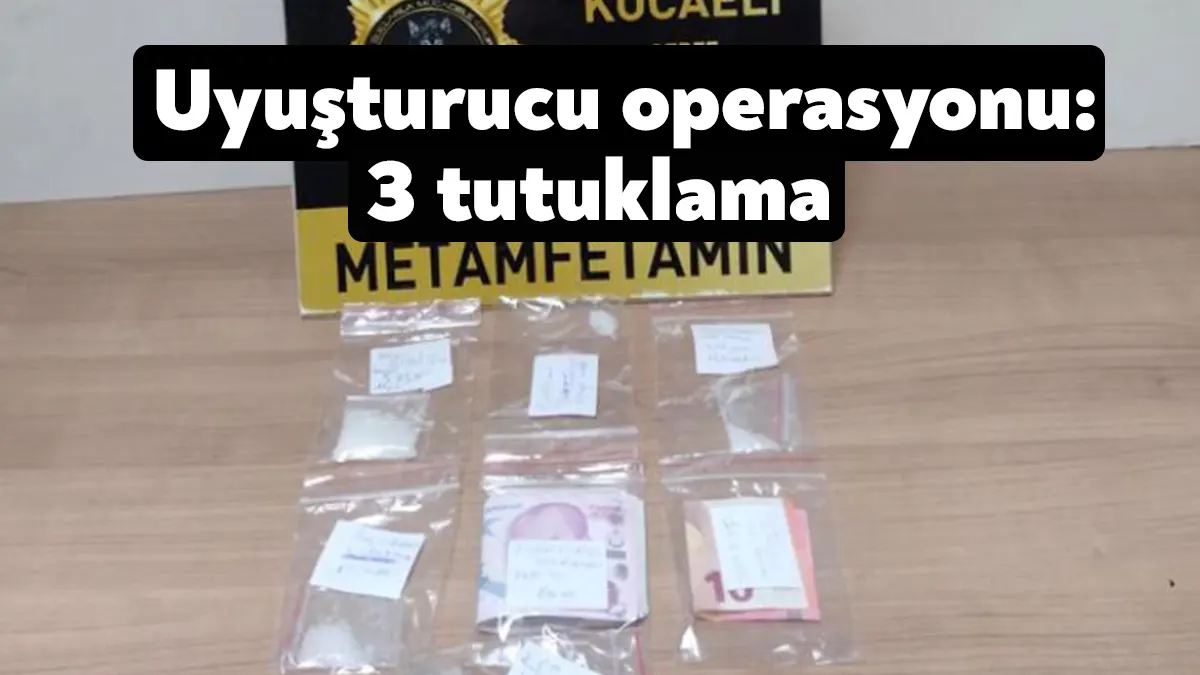 Gebze ve Gölcük ilçelerinde uyuşturucuya yönelik yapılan operasyonda toplam 8
