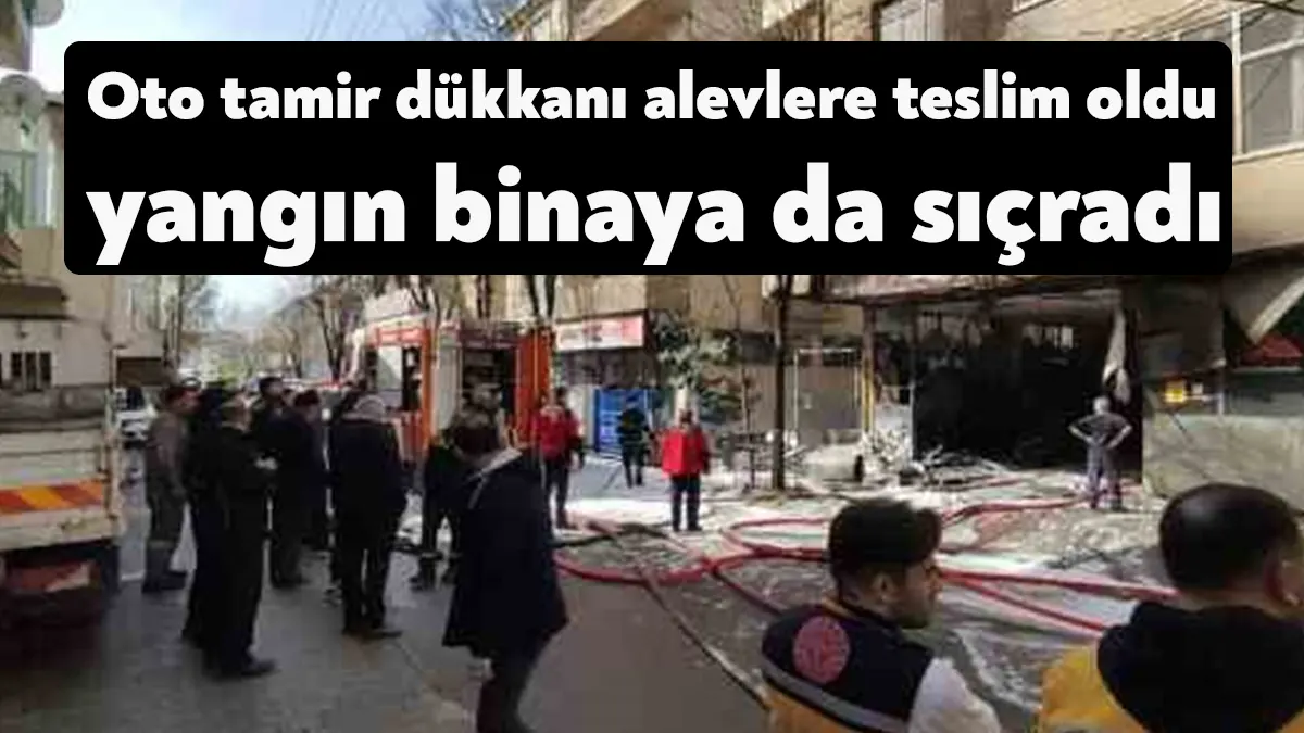 Kocaeli'nin Gebze ilçesinde 5 katlı binanın altında bulunan oto tamir