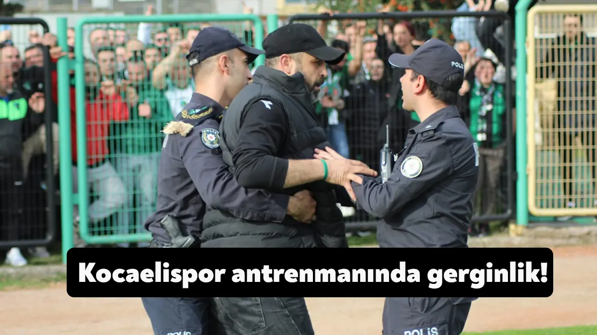 Kocaelispor’un bugünkü antrenmanında 250 kadar taraftar teknik direktör Fırat Gül’ü