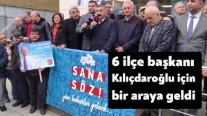 Gebze’de Millet İttifakı’nın 6 ilçe başkanı Kemal Kılıçdaroğlu’nun kampanyası için bir araya geldi