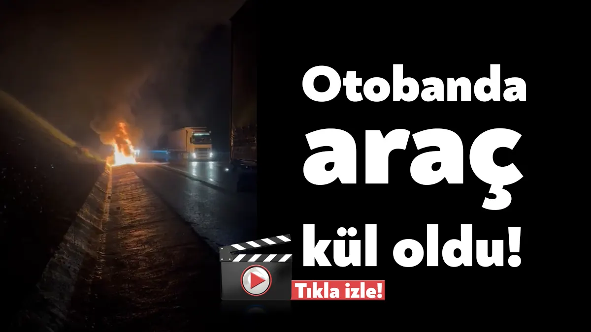 Kuzey Marmara Otoyolu Dilovası Yağcılar mevkiinde bir araçta yangın çıktı.