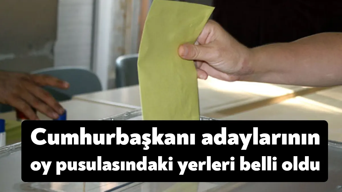 Cumhurbaşkanı adaylarının oy pusulasındaki yerlerini belirlemek için Yüksek Seçim Kurulu'nda
