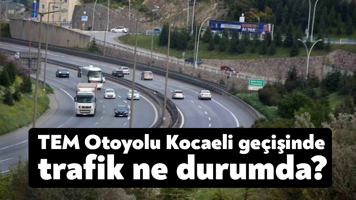 Ramazan Bayramı arifesinde TEM Otoyolu Kocaeli geçişinde trafik akıcı seyrediyor.