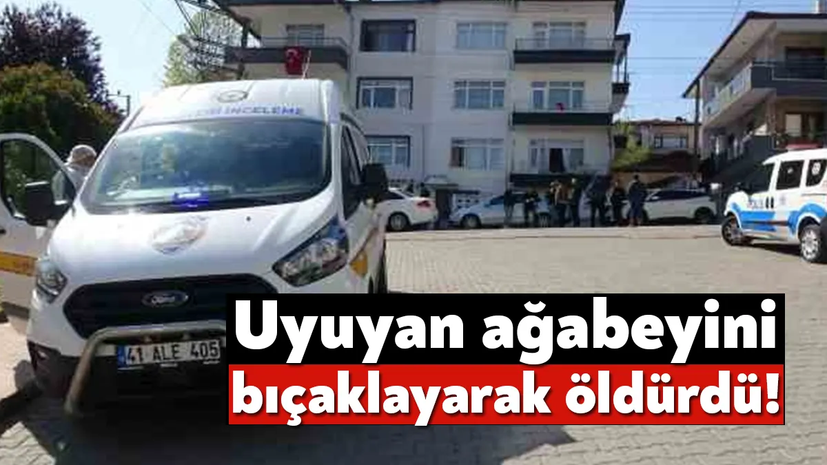 Kocaeli'nin Karamürsel ilçesinde uyuyan ağabeyini bıçaklayarak öldürdü, sonra da gidip