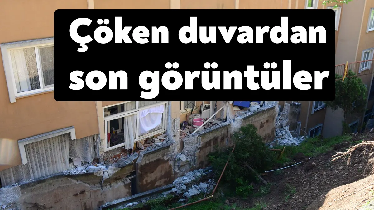 Kocaeli'nin İzmit ilçesinde sokakta bulunan istinat duvarının çökmesi neticesinde 4