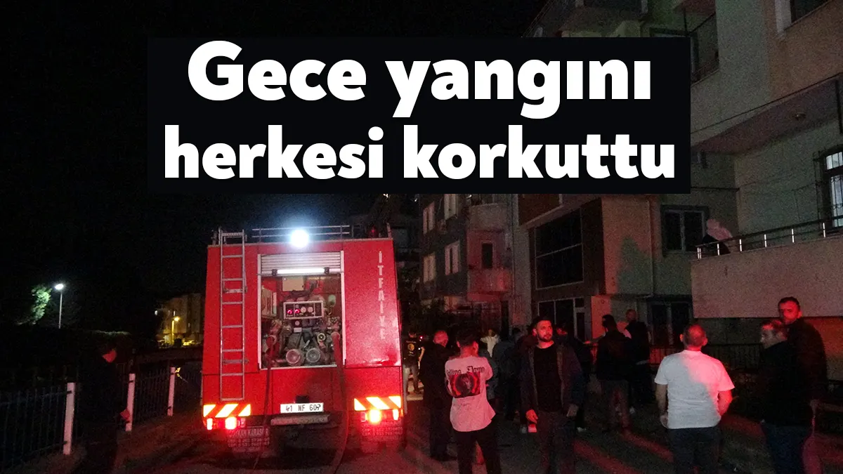 Kocaeli’nin Körfez ilçesinde 4 katlı apartmanın çatısı alev alev yandı.