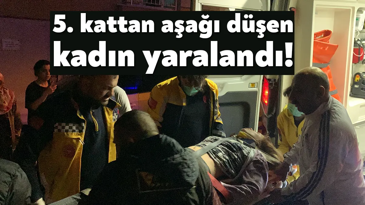 Kocaeli'nin Gebze ilçesinde 5. kattan düşen kadın yaralandı.