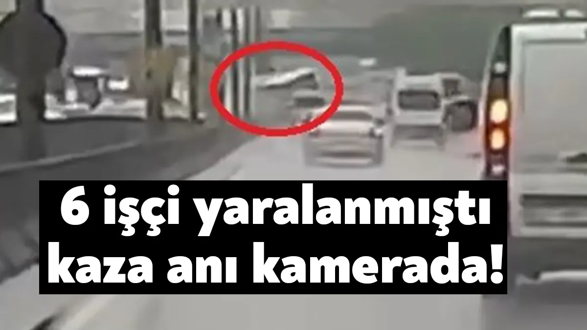 Kocaeli'de yağmur sebebiyle kayganlaşan yolda kontrolden çıkan servis midibüsünün beton