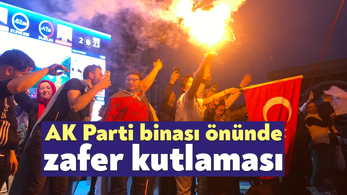 Kocaeli’de AK Parti il binası önünde kutlamalar başladı. Bir yandan