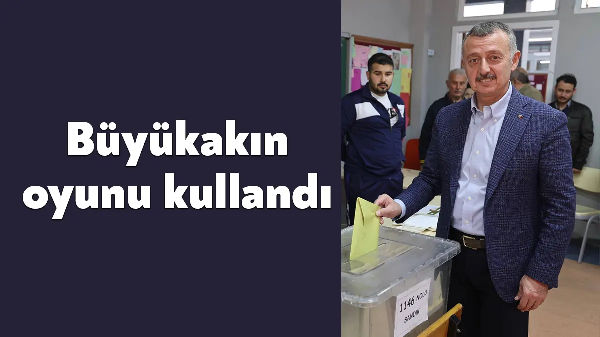 Kocaeli Büyükşehir Belediye Başkanı Doç. Dr. Tahir Büyükakın oyunu kullandı.