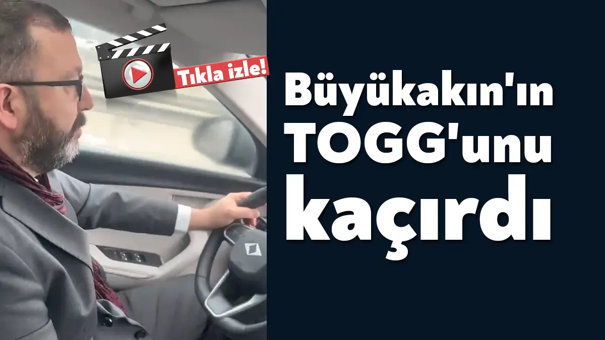 Kocaeli Büyükşehir Belediye Başkanı Tahir Büyükakın'ın makam aracı TOGG'unu, Kocaeli