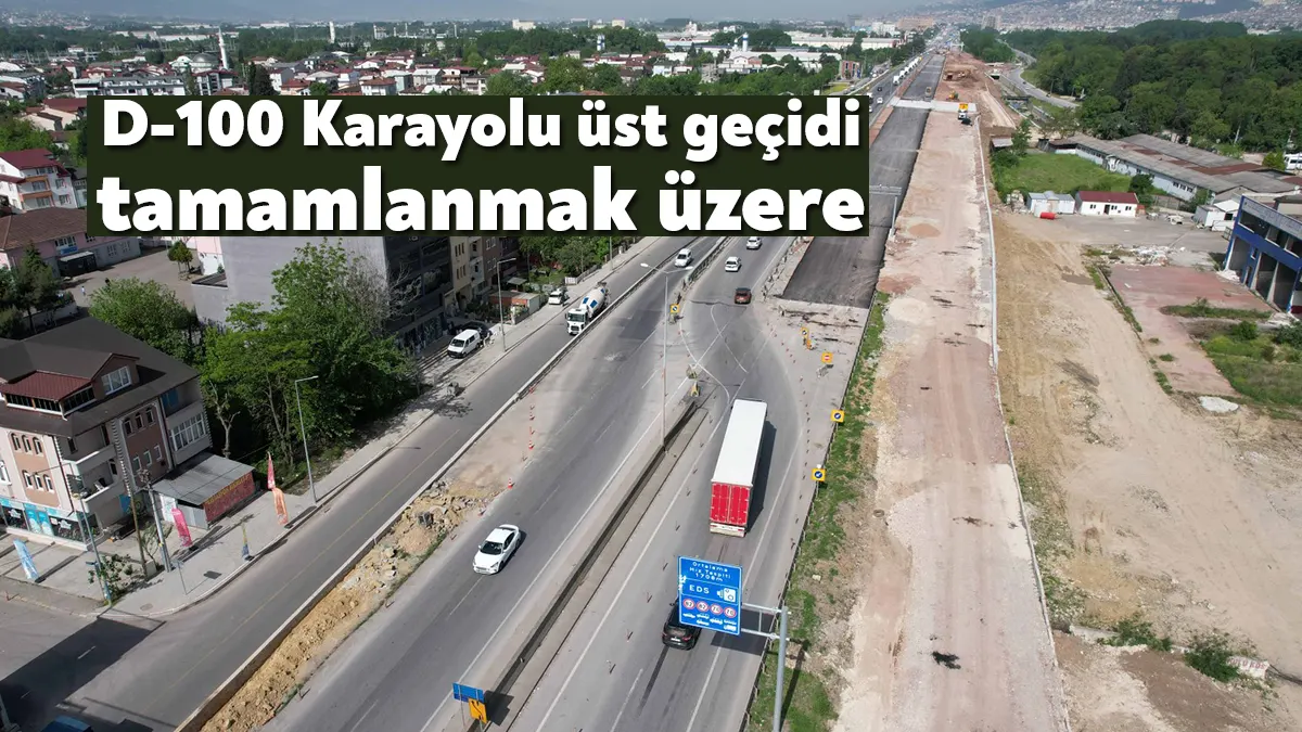 Köseköy Koridoru Alikahya Stadyum bağlantı yolu çalışmaları kapsamında D-100 üzerine