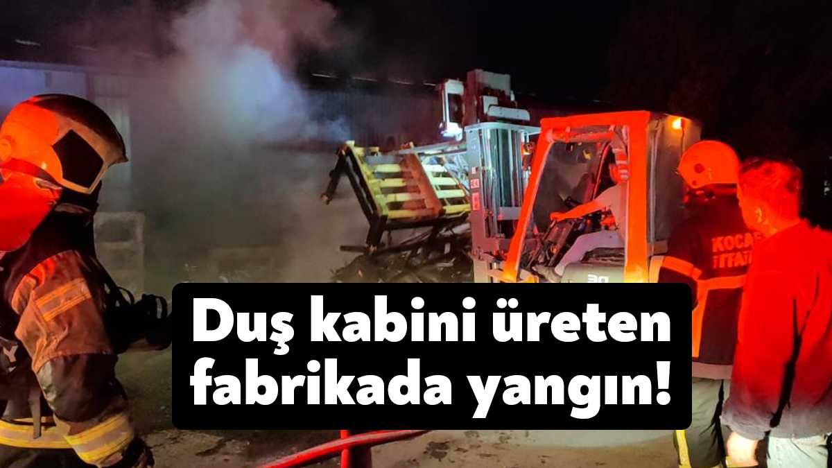 Kocaeli’nin Gebze ilçesinde duş kabini üretimi yapan fabrikanın önünde bulunan