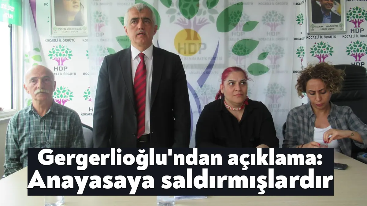 Hakların Demokratik Partisi (HDP) Kocaeli Milletvekili Dr. Ömer Faruk Gergerlioğlu,