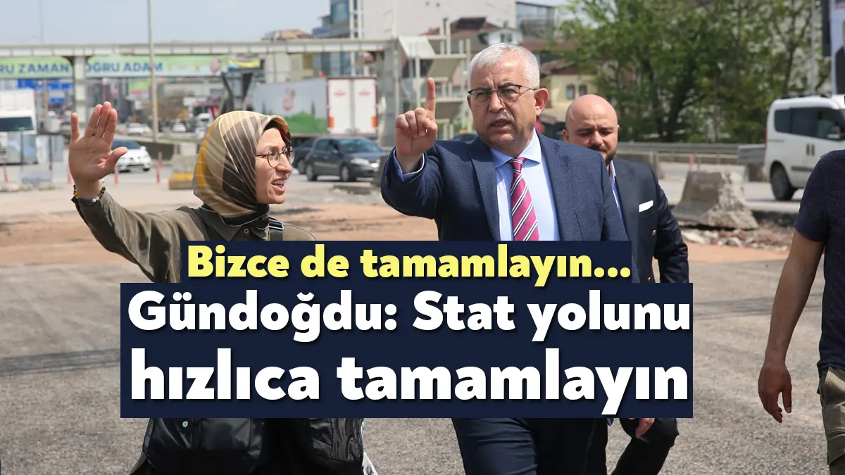 Alikahya Stadyum bağlantı yolunda çalışmaları inceleyen Genel Sekreter Gündoğdu, firmaya
