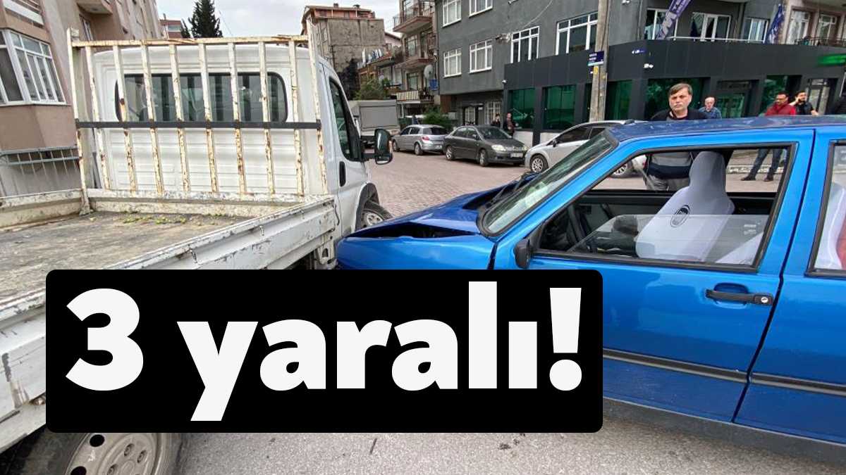 Kocaeli'nin İzmit ilçesinde kamyonet ile otomobilin çarpıştığı kazada, otomobilde bulunan
