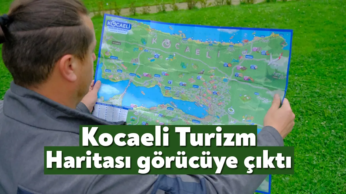 Kocaeli Büyükşehir tarafından hazırlanan Kocaeli Turizm Haritası illüstratif tasarımıyla dikkat