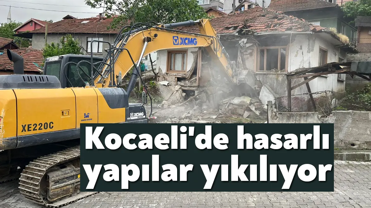 Kocaeli Büyükşehir, kent genelinde hasarlı ve metruk binaların yıkım işlemlerine