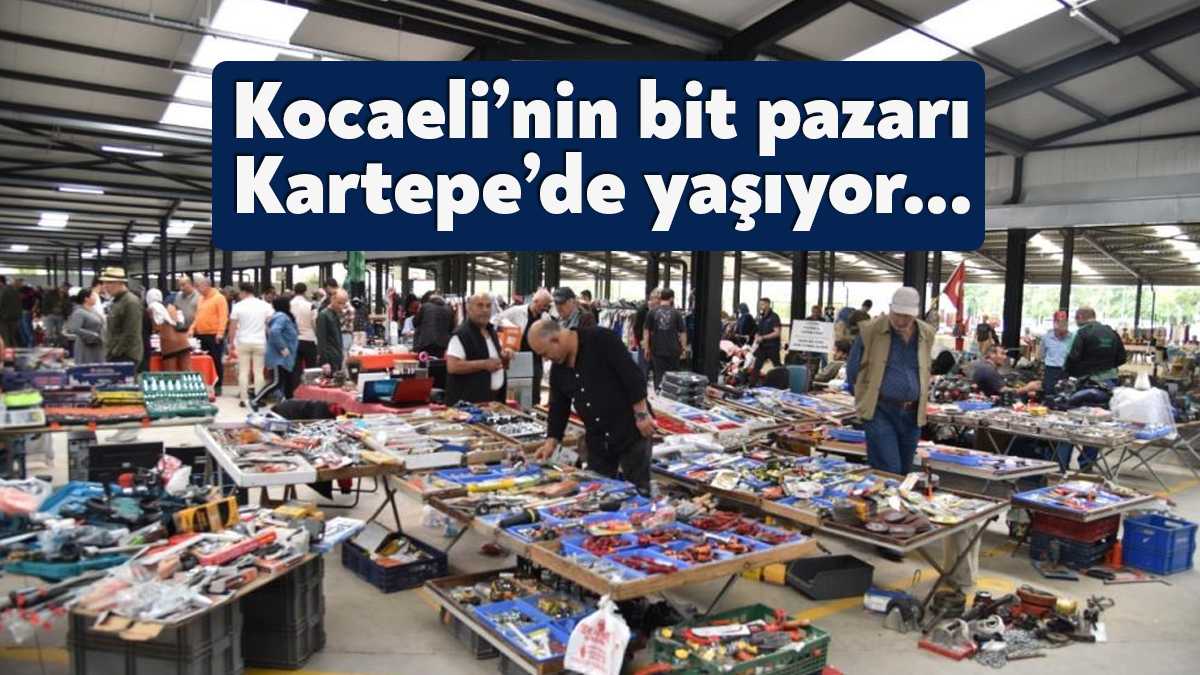 Kocaeli'nin Kartepe ilçesinde kurulan antika pazarı (bit pazarı) vatandaşlardan ilgi