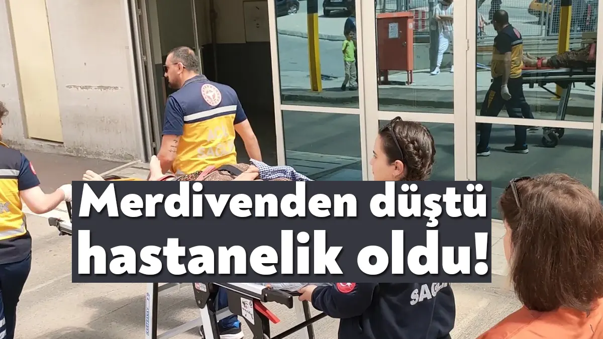 Kocaeli'nin Gebze ilçesinde dengesini kaybetmesi neticesinde merdivenden düşen 75 yaşındaki