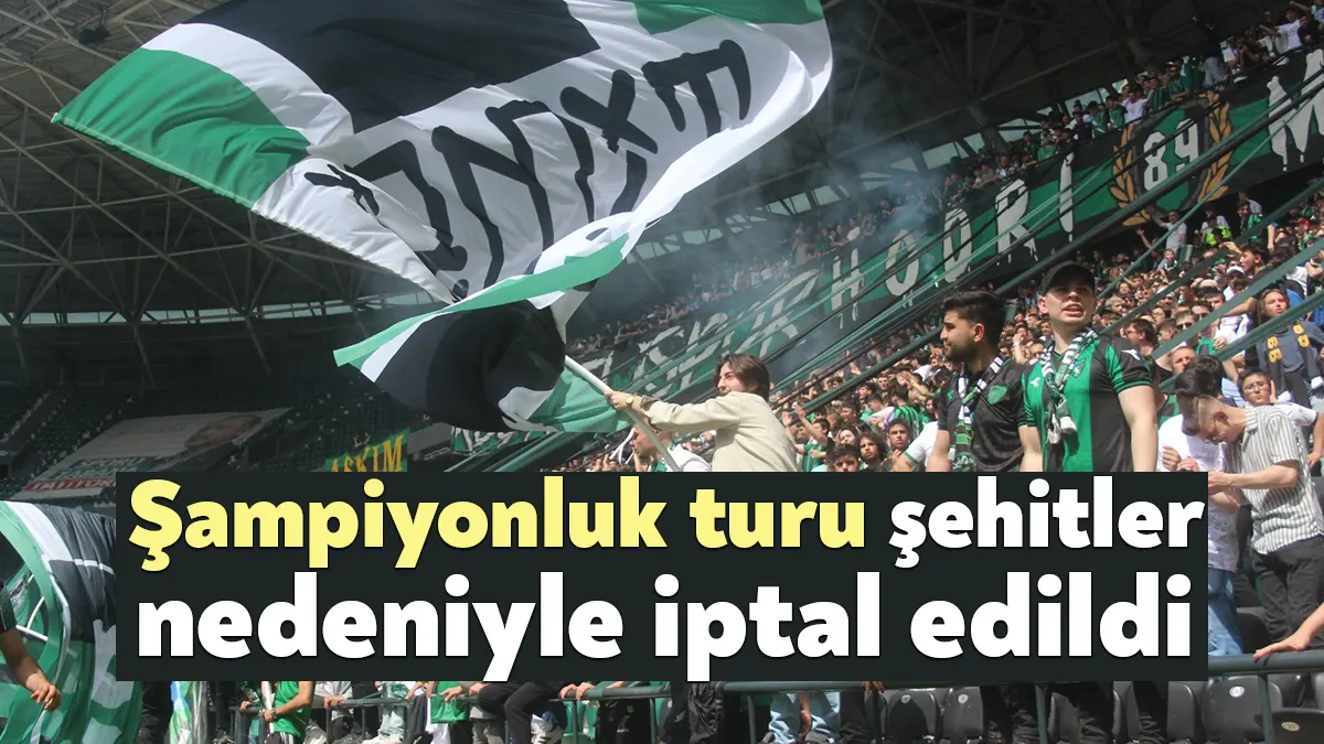 Kocaelispor’un matematiksel olarak şampiyon olduğu iç saha maçında binlerce taraftarın