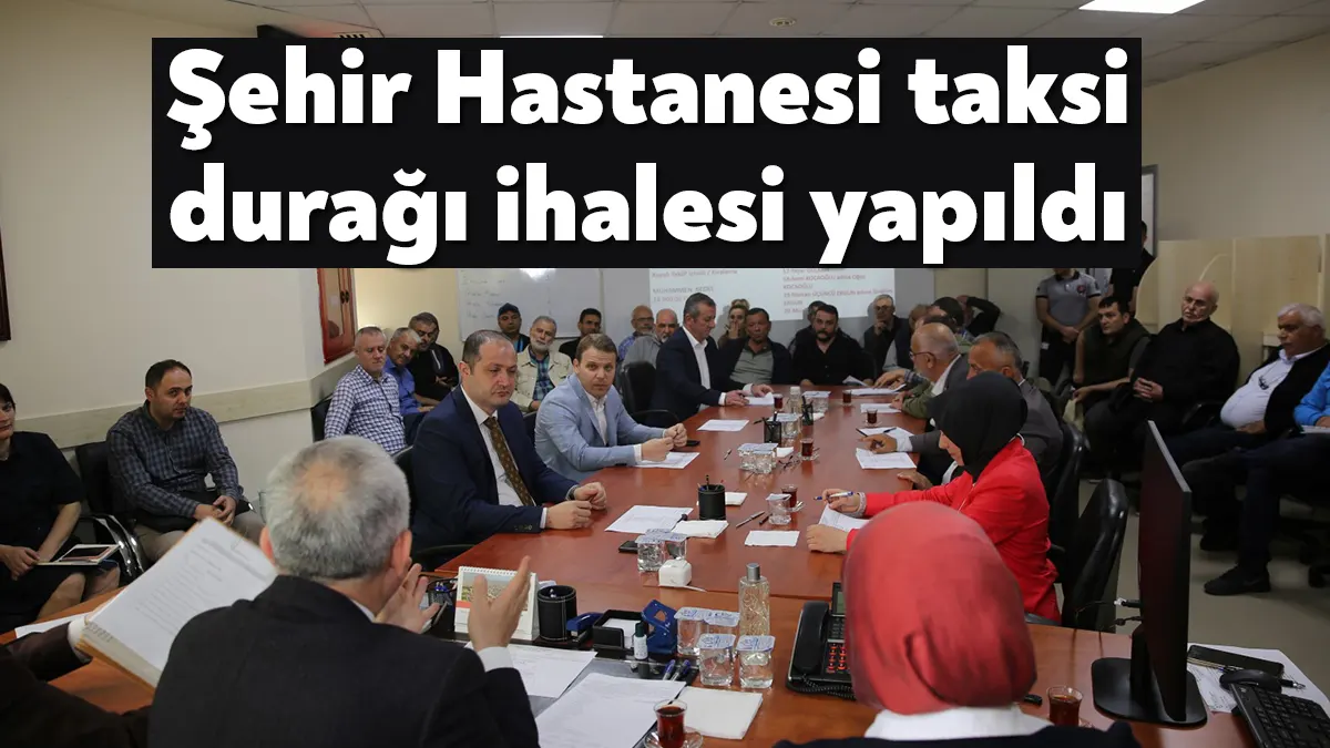 Şehir Hastanesi’ne hizmet vermesi amacıyla düzenlenen 25 araçlık taksi durağı