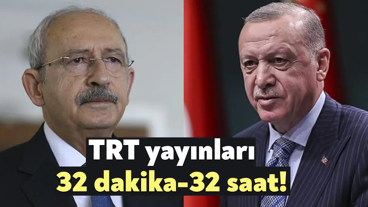 TRT Haber, canlı yayınlarında cumhurbaşkanı adayların Tayyip Erdoğan’a 32 saat