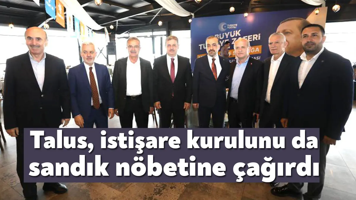 AK Parti Kocaeli İl Başkanı Dr.Şahin Talus’un, bu pazar günü
